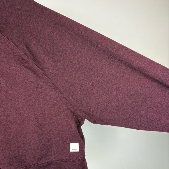 Vuori Halo Crop Funnel Neck Pullover Cerise Size L Maroon - Picture 6 of 7